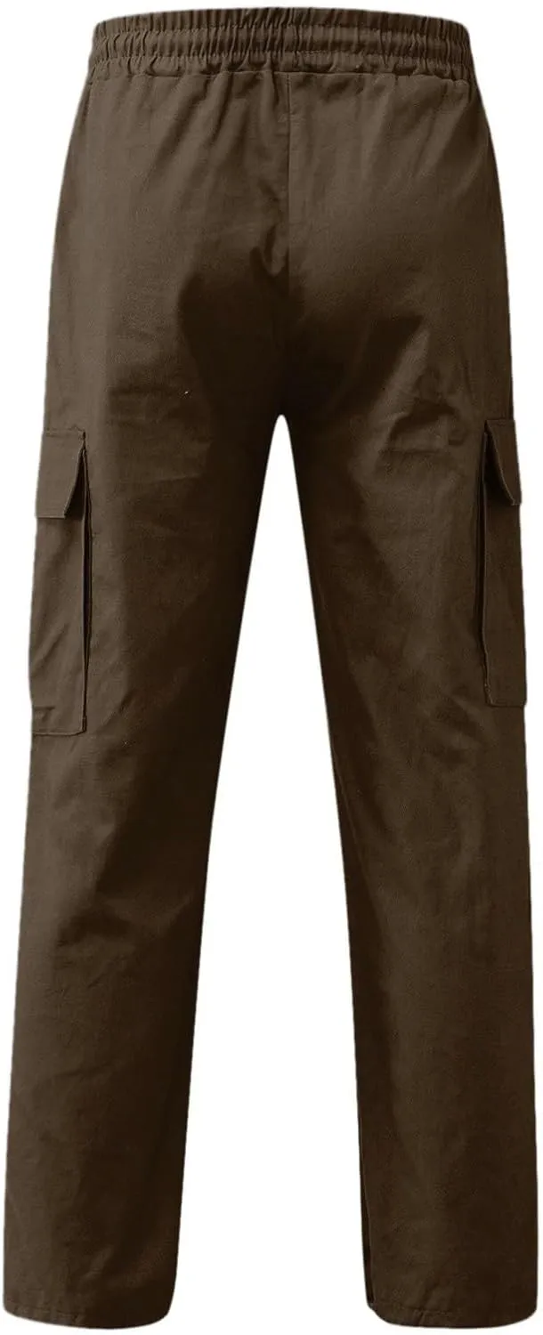 Men Pants Casual Fashion Jogger Active Wear Sweatpants Straight Leg Cargo Combat Pant