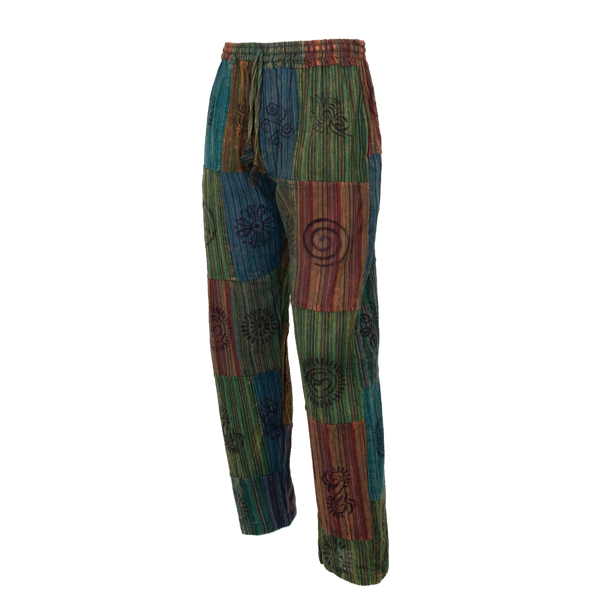 Men's Patchwork Cotton Pants