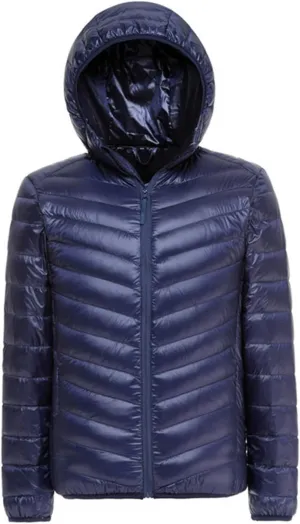 Men's Ultralight Packable Hooded Down Jacket Puffer Down Coats