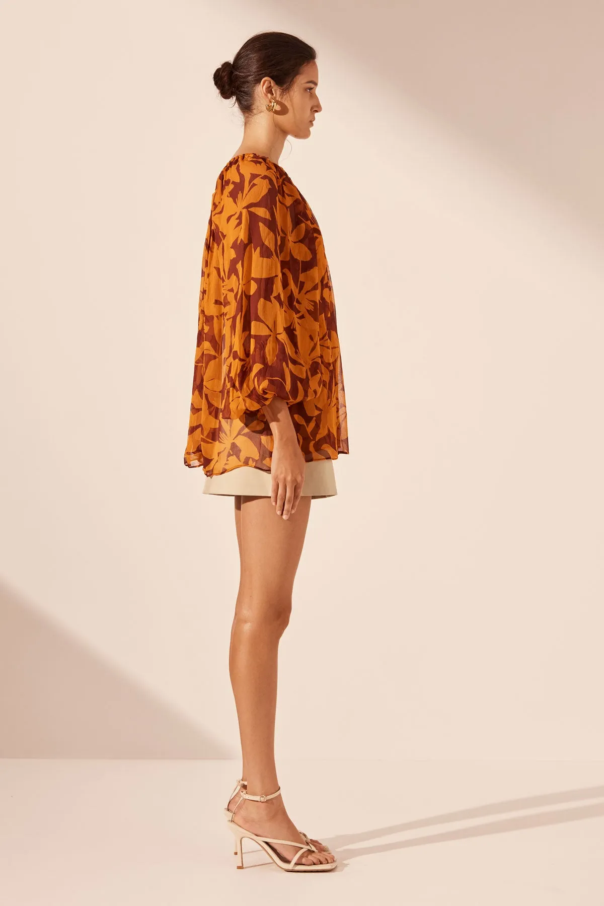 NATALINA ONE SHOULDER BLOUSE