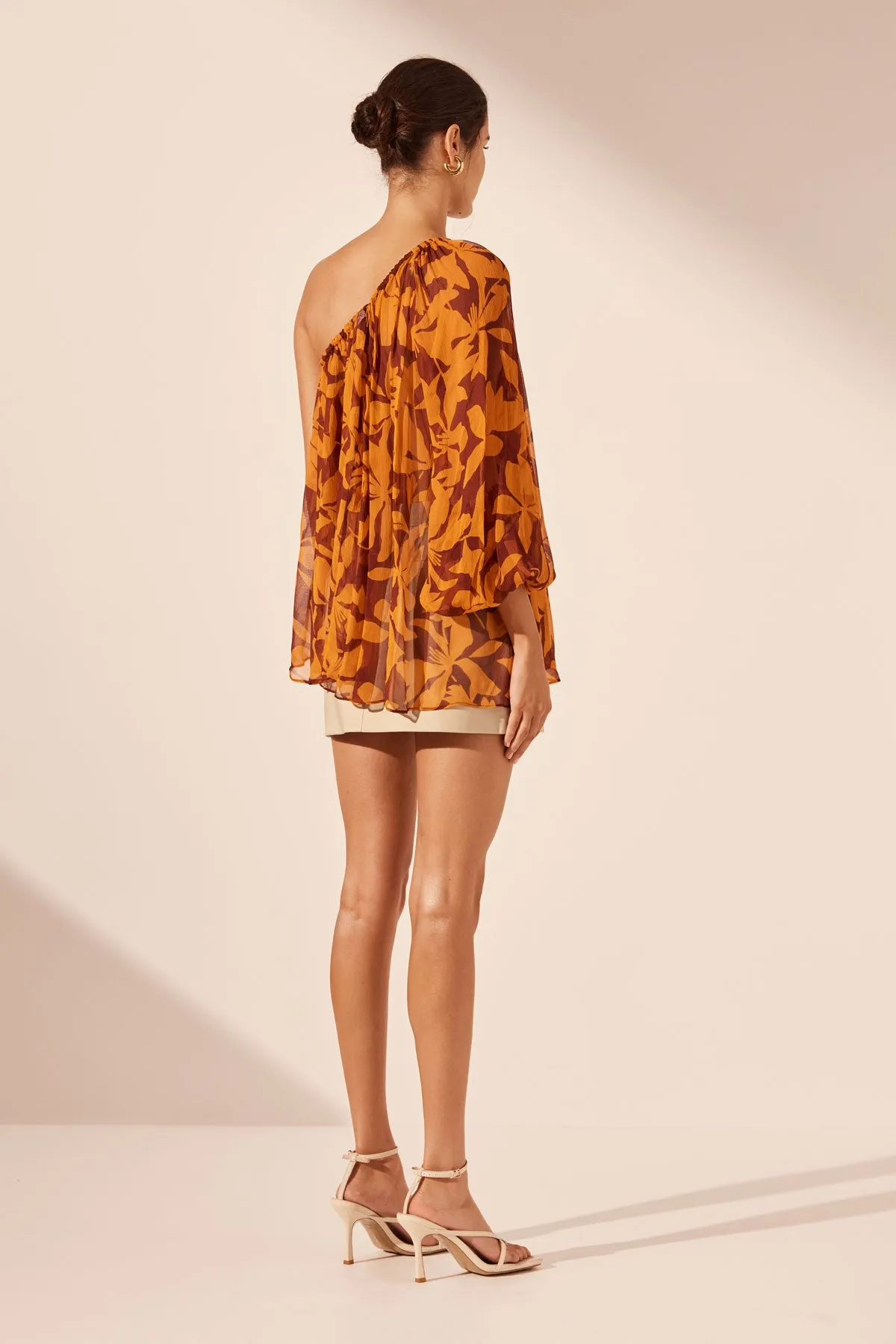 NATALINA ONE SHOULDER BLOUSE