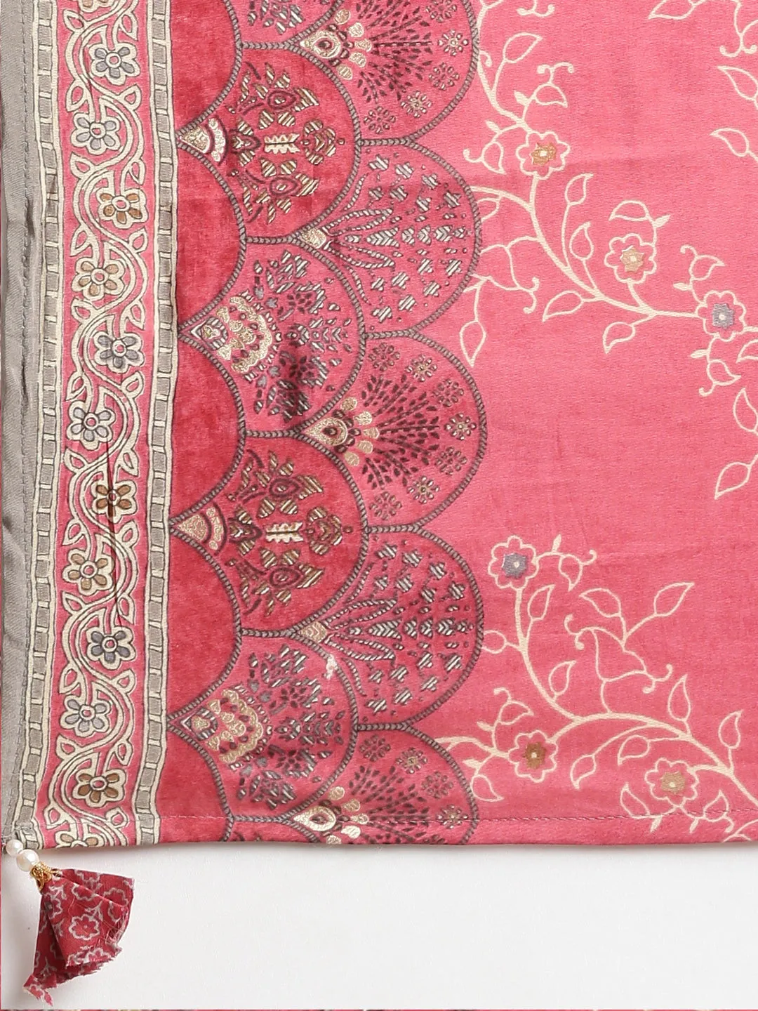Neeru's Coral Pleated Straight Printed Readymade suits