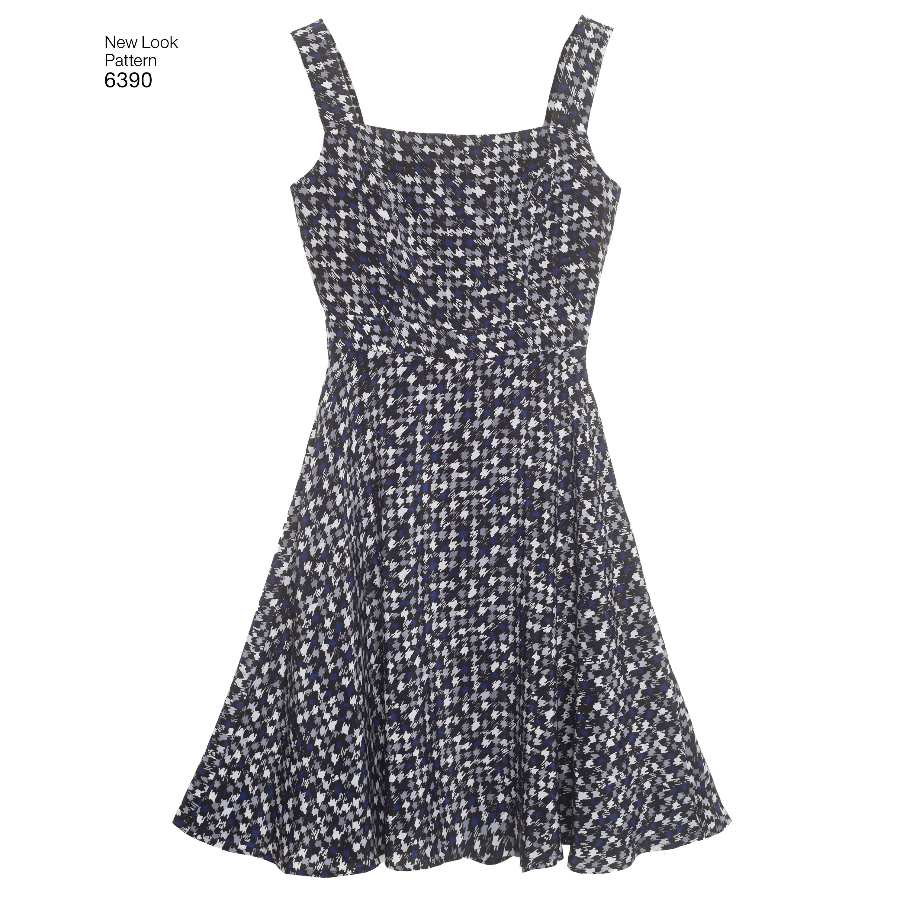 Newlook Pattern 6390 Misses' Dresses with Full Skirt and Bolero
