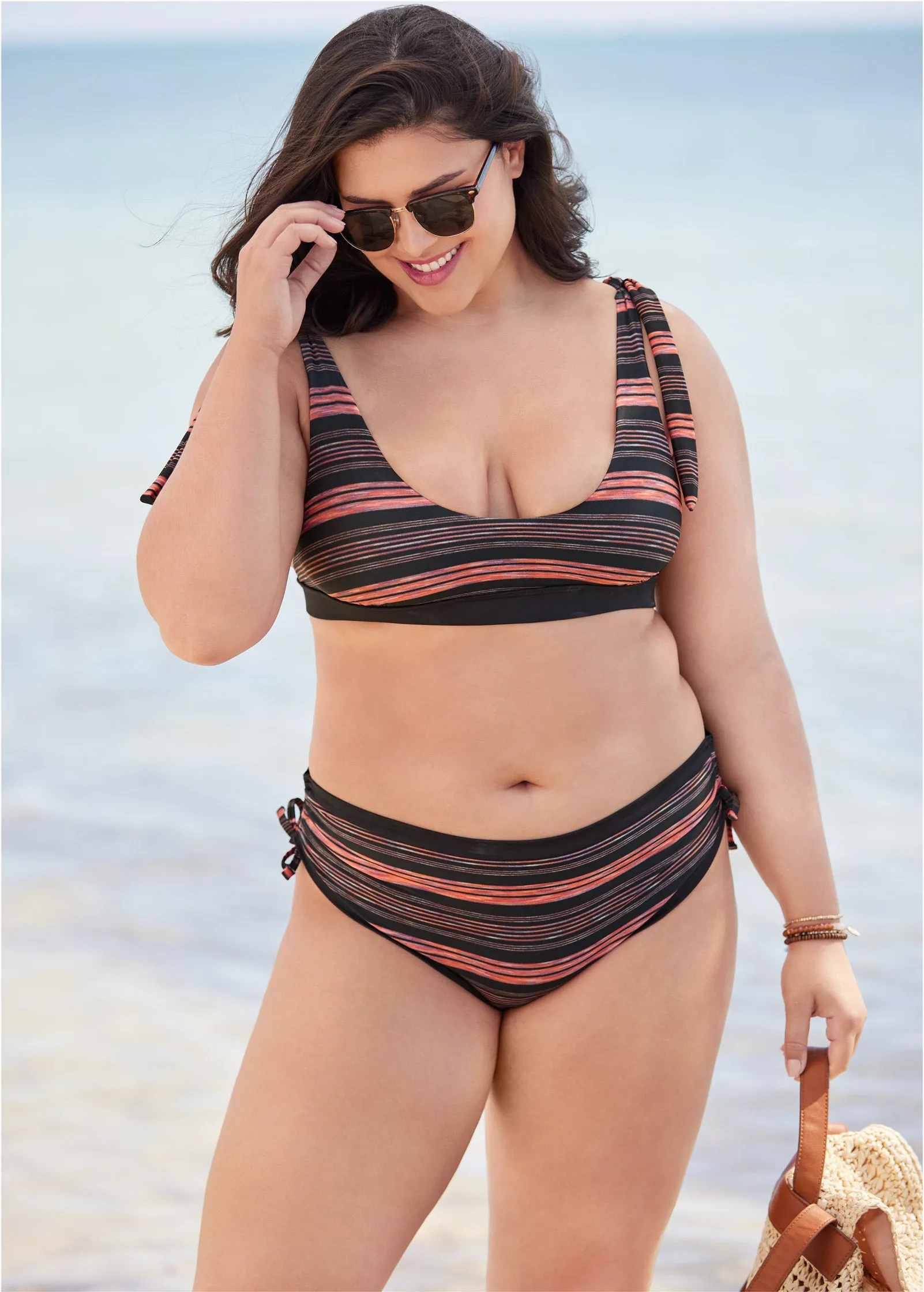 Nikki Bralette Top - Beach Stripes