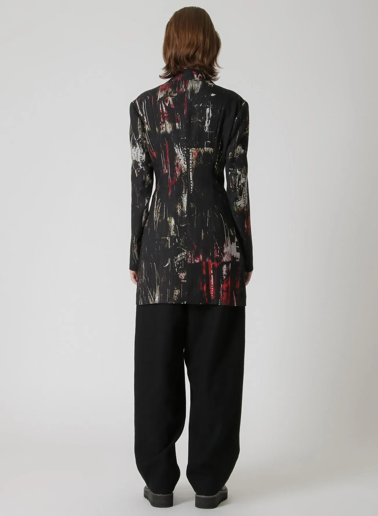 OIL PAINT PRINT RAYON JACKET