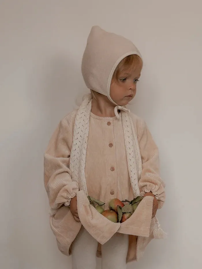 Organic Zoo - Almond Fleece Bonnet - Last 3/6m