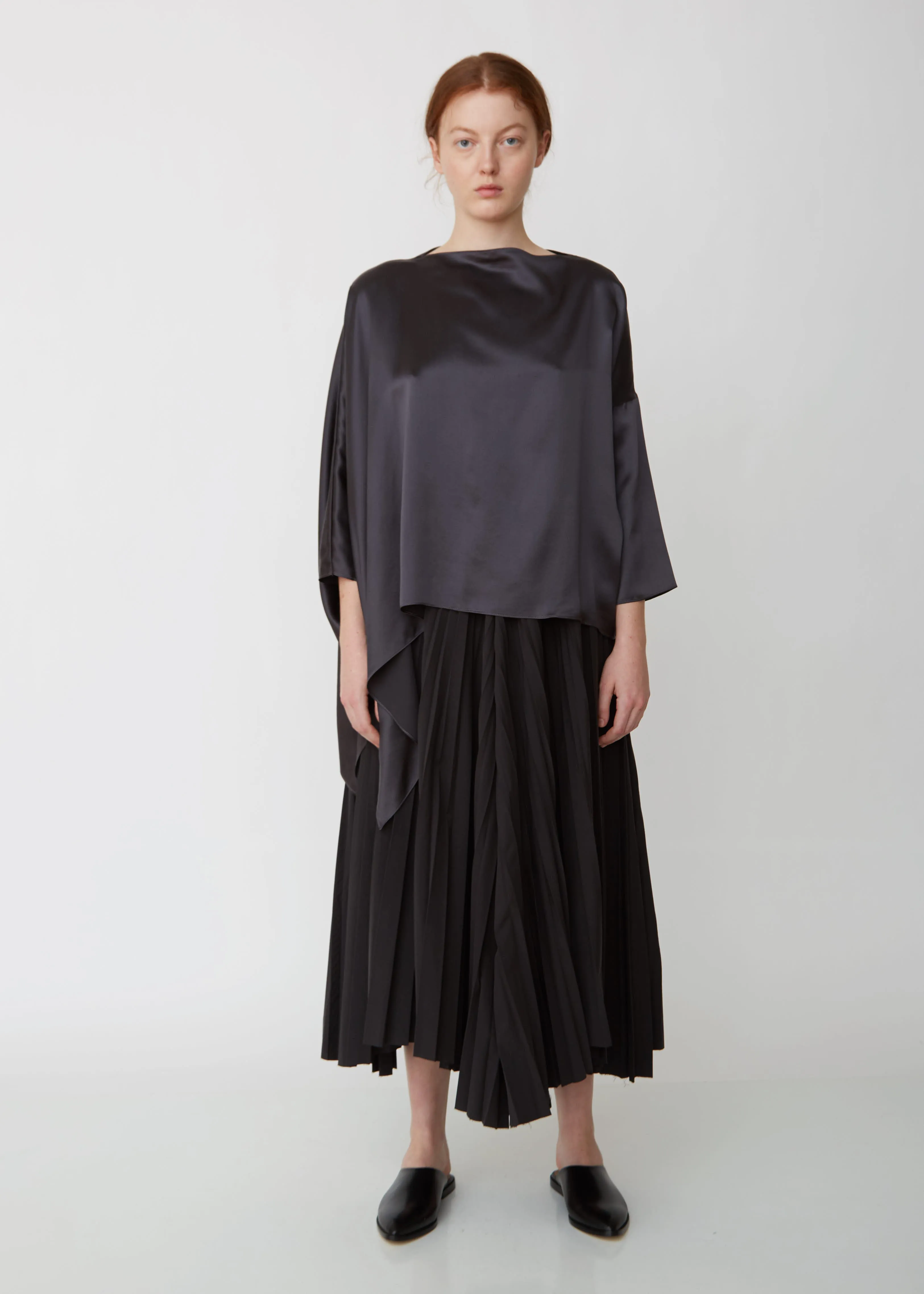 Poplin Pleated Pants