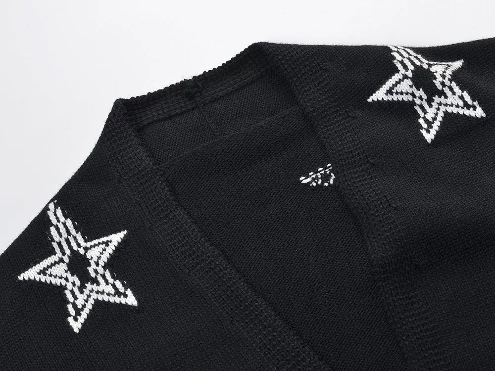Pre Order:  Star-Studded Belted Knit Jacket
