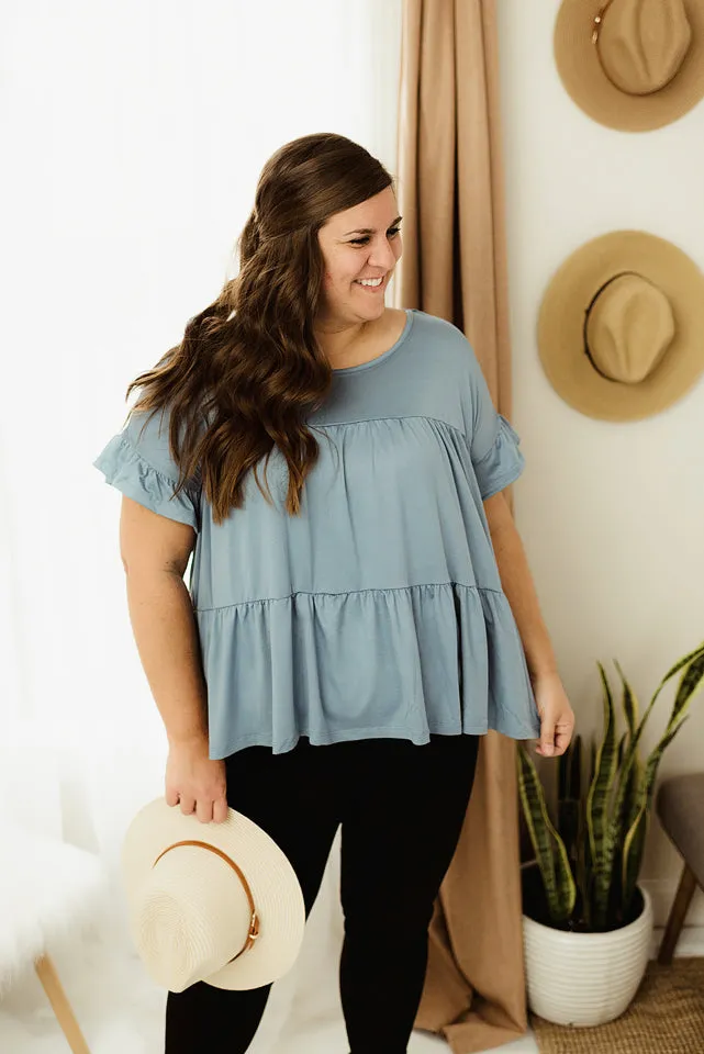 Round Neck Shirring Top