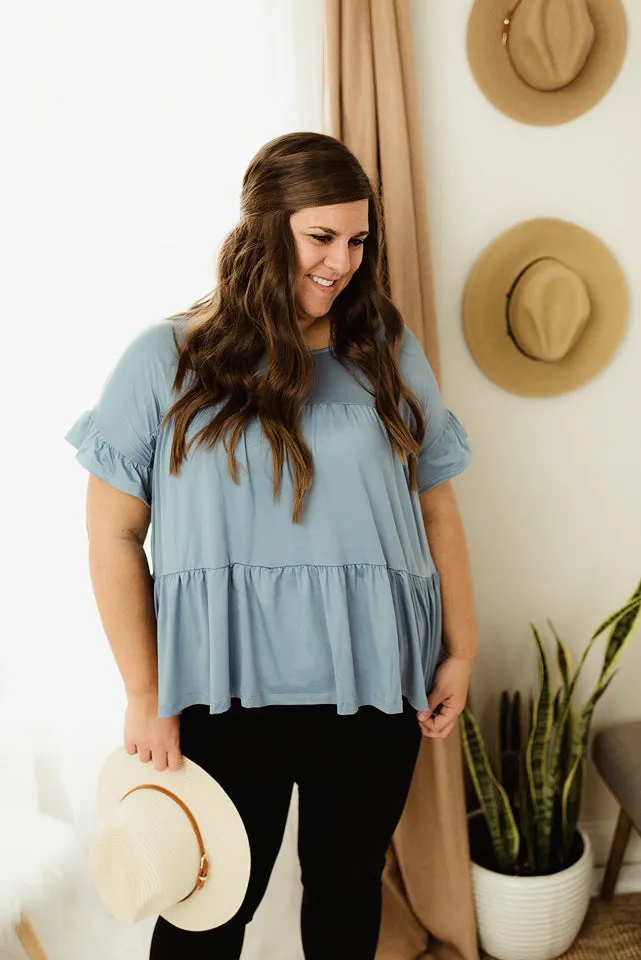 Round Neck Shirring Top