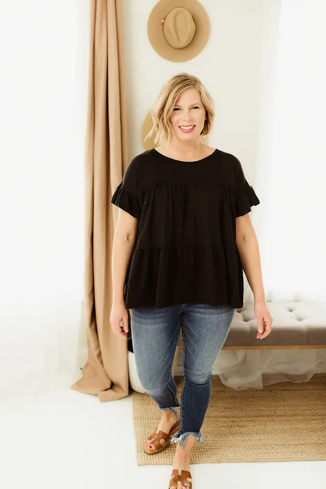 Round Neck Shirring Top