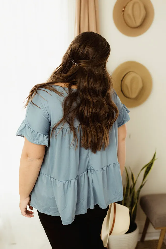 Round Neck Shirring Top