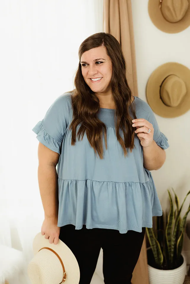 Round Neck Shirring Top