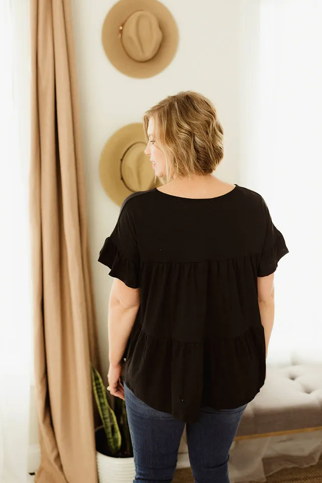Round Neck Shirring Top