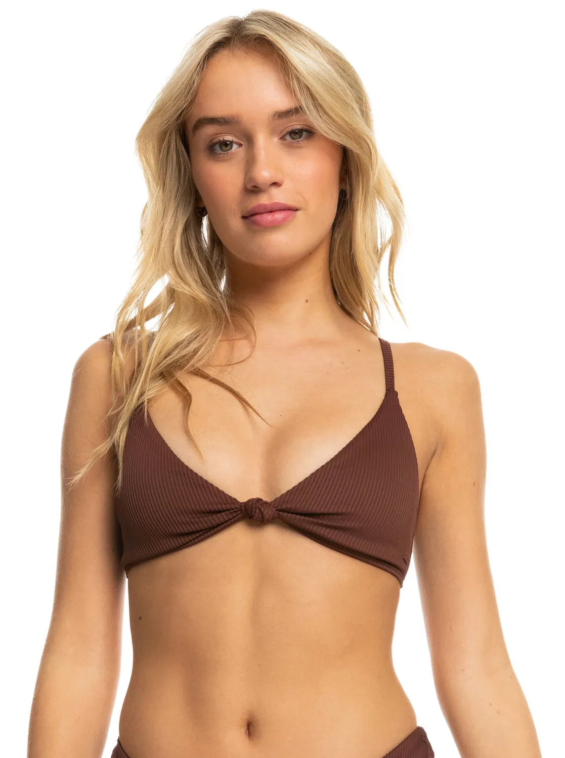 Roxy Love The Surf Knot Bikini Top - Bitter Chocolate
