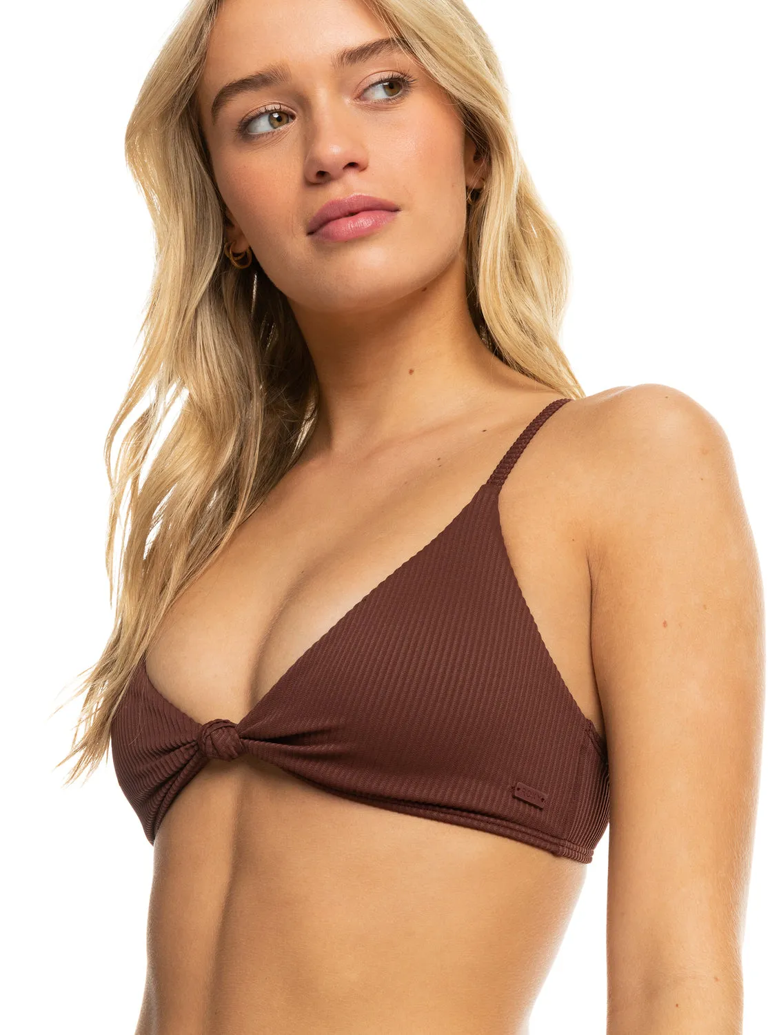 Roxy Love The Surf Knot Bikini Top - Bitter Chocolate