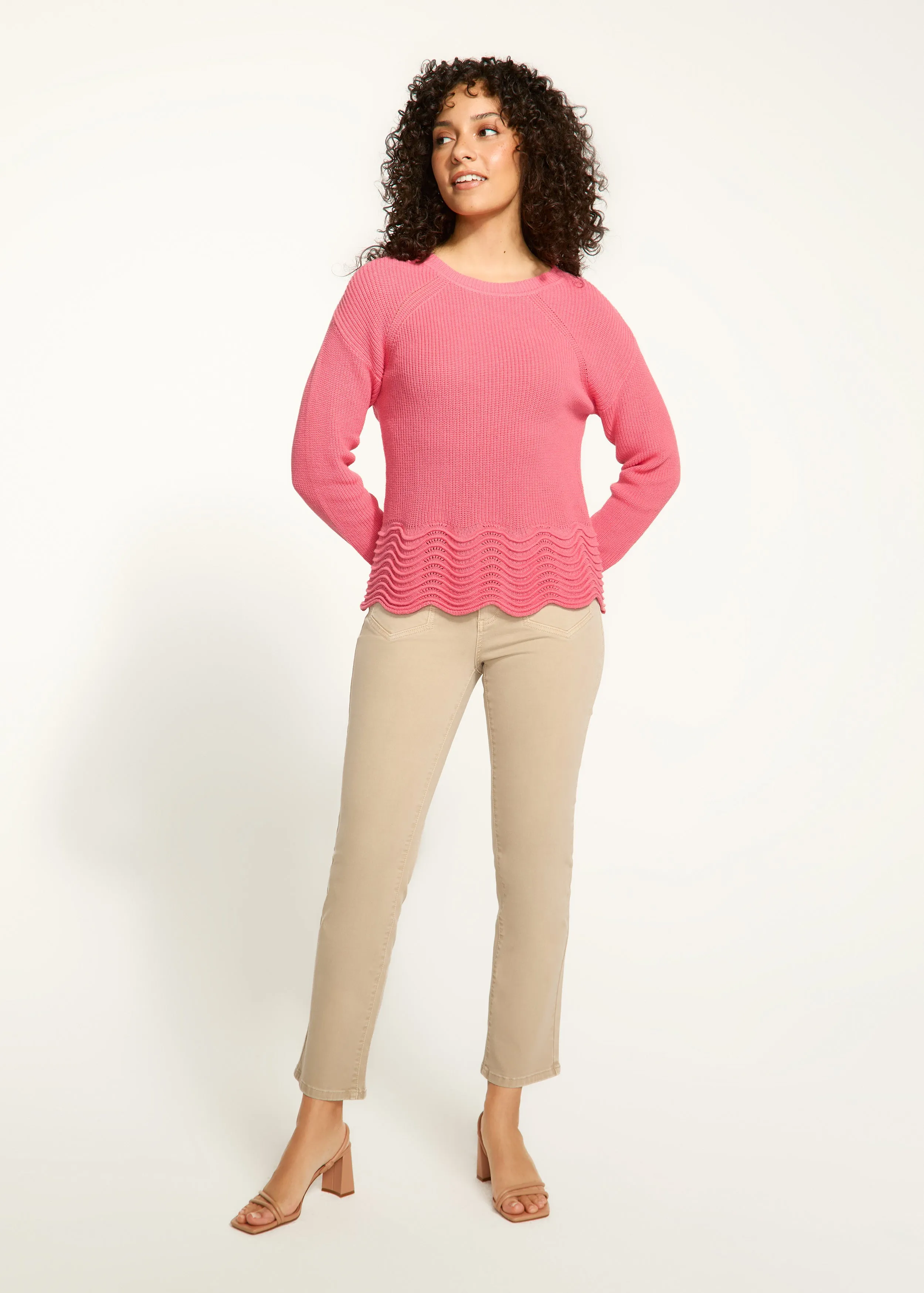 Scalloped Hem Sweater