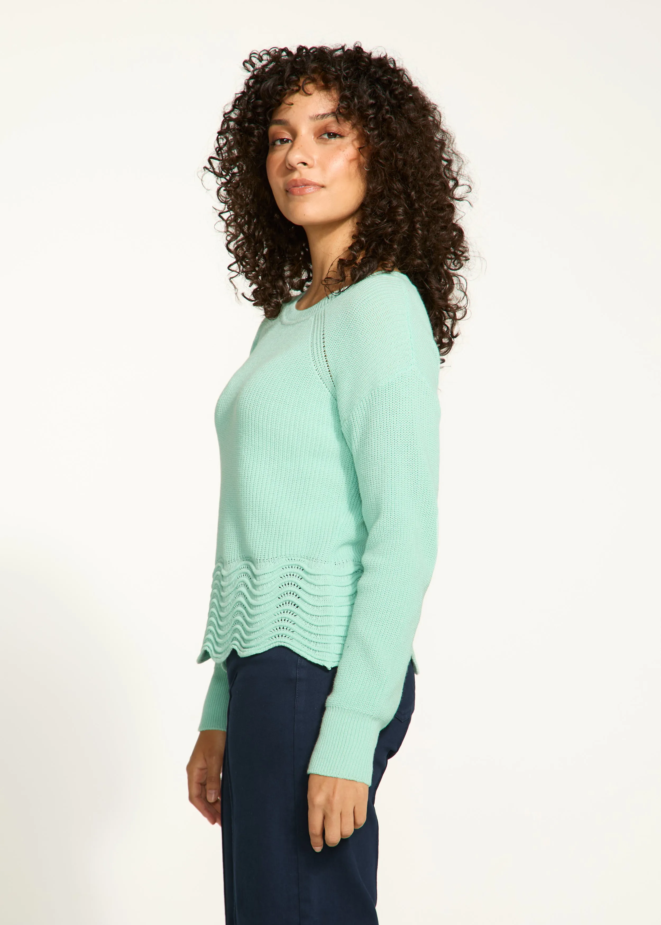 Scalloped Hem Sweater