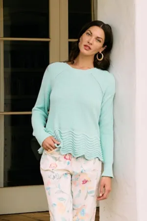 Scalloped Hem Sweater