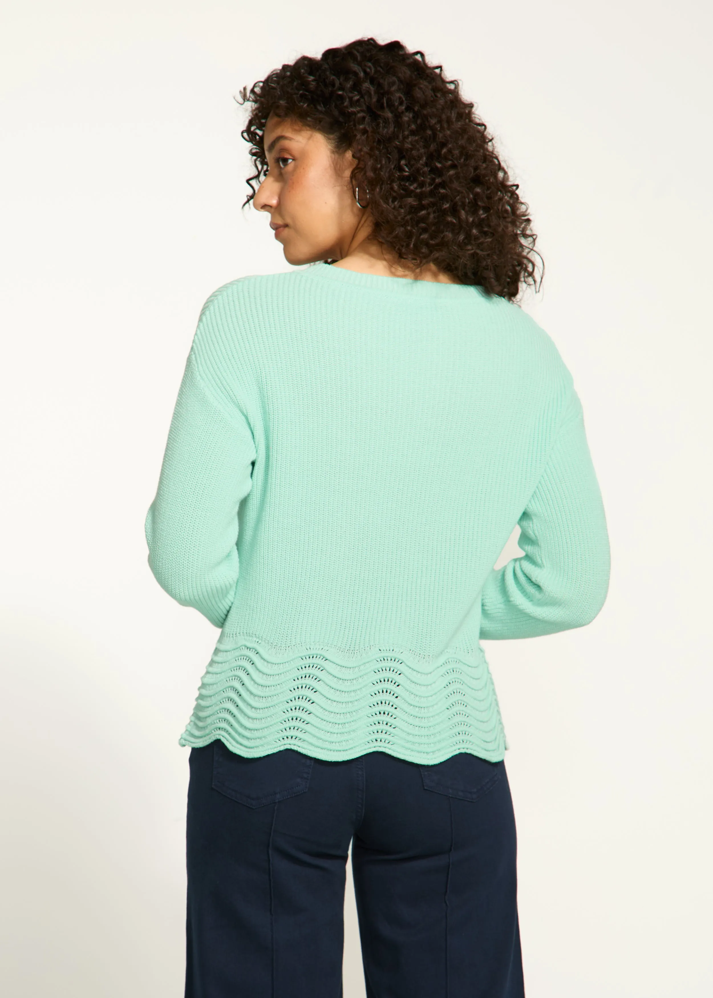 Scalloped Hem Sweater