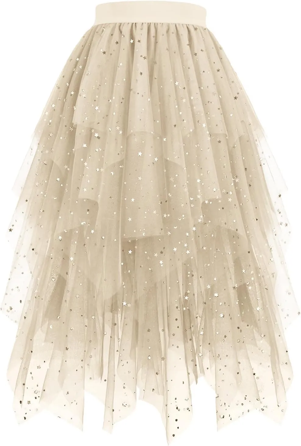 Sequin Skirts for Women Tulle Maxi Skirt Sparkly Tutu Skirt A Line Layered Midi Skirt Elegant Evening Party Skirt