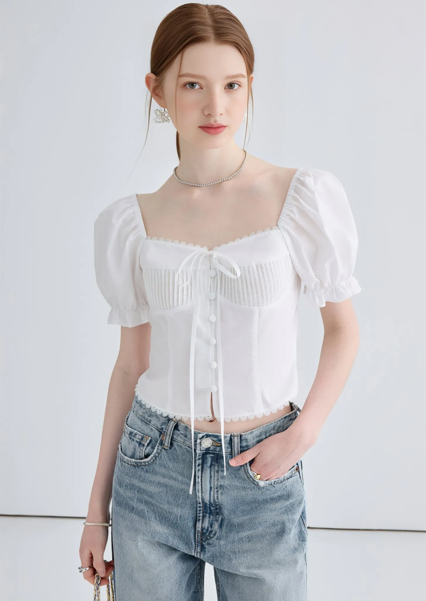 SLIM PUFF SLEEVE SHIRT