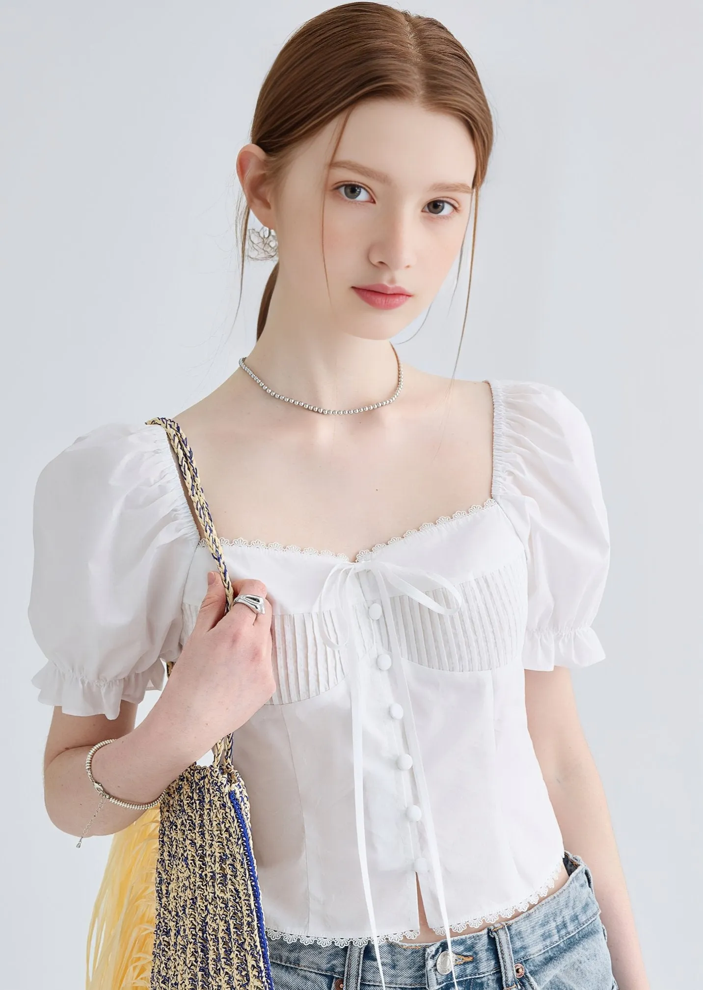 SLIM PUFF SLEEVE SHIRT