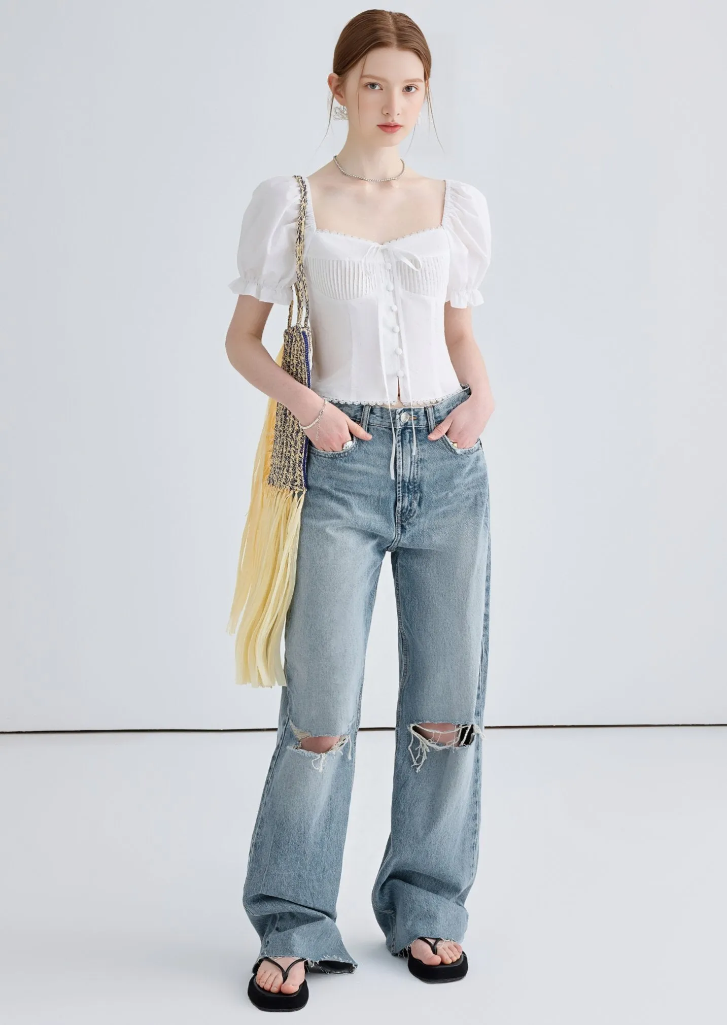 SLIM PUFF SLEEVE SHIRT
