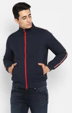 Spykar Men Navy Solid Slim Fit Activewear Jacket