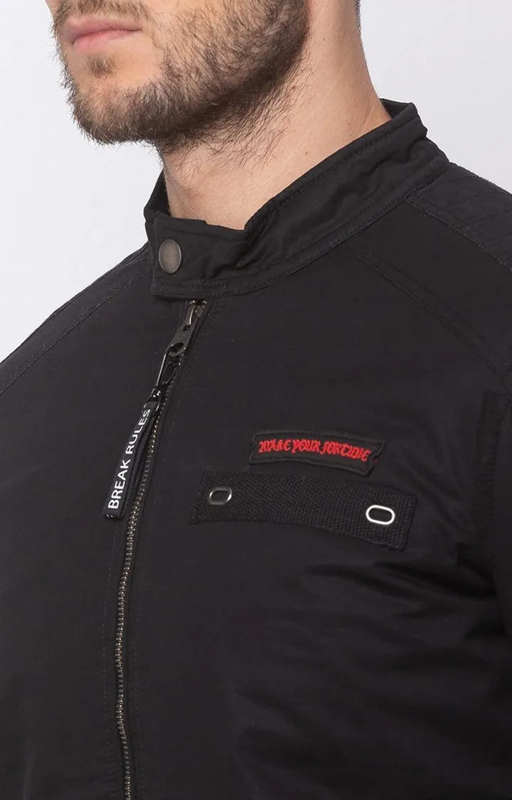 Spykar White Polyester Straight Fit Jacket For Men