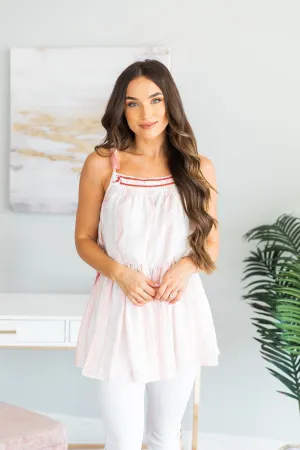 Sweet And Flirty Tunic, Rose Powder