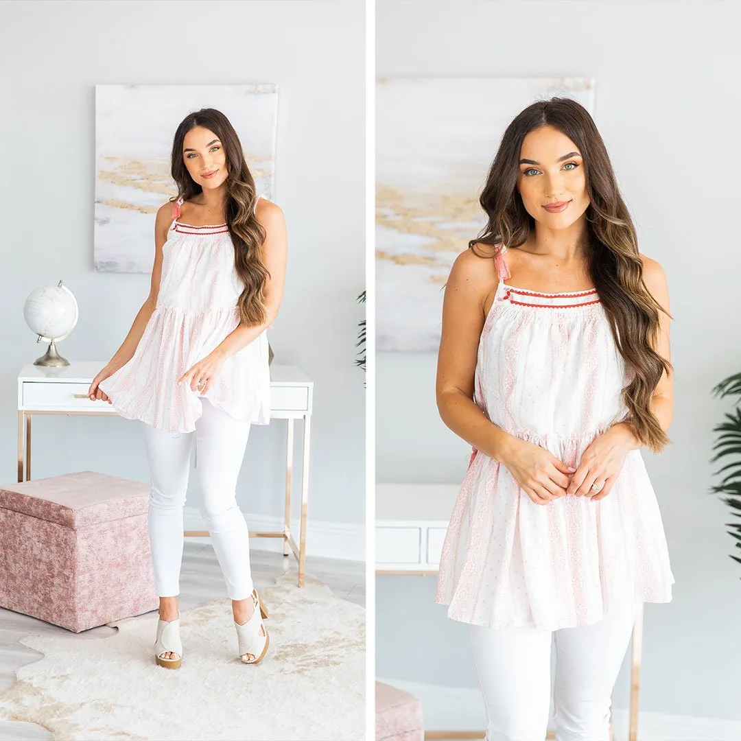Sweet And Flirty Tunic, Rose Powder