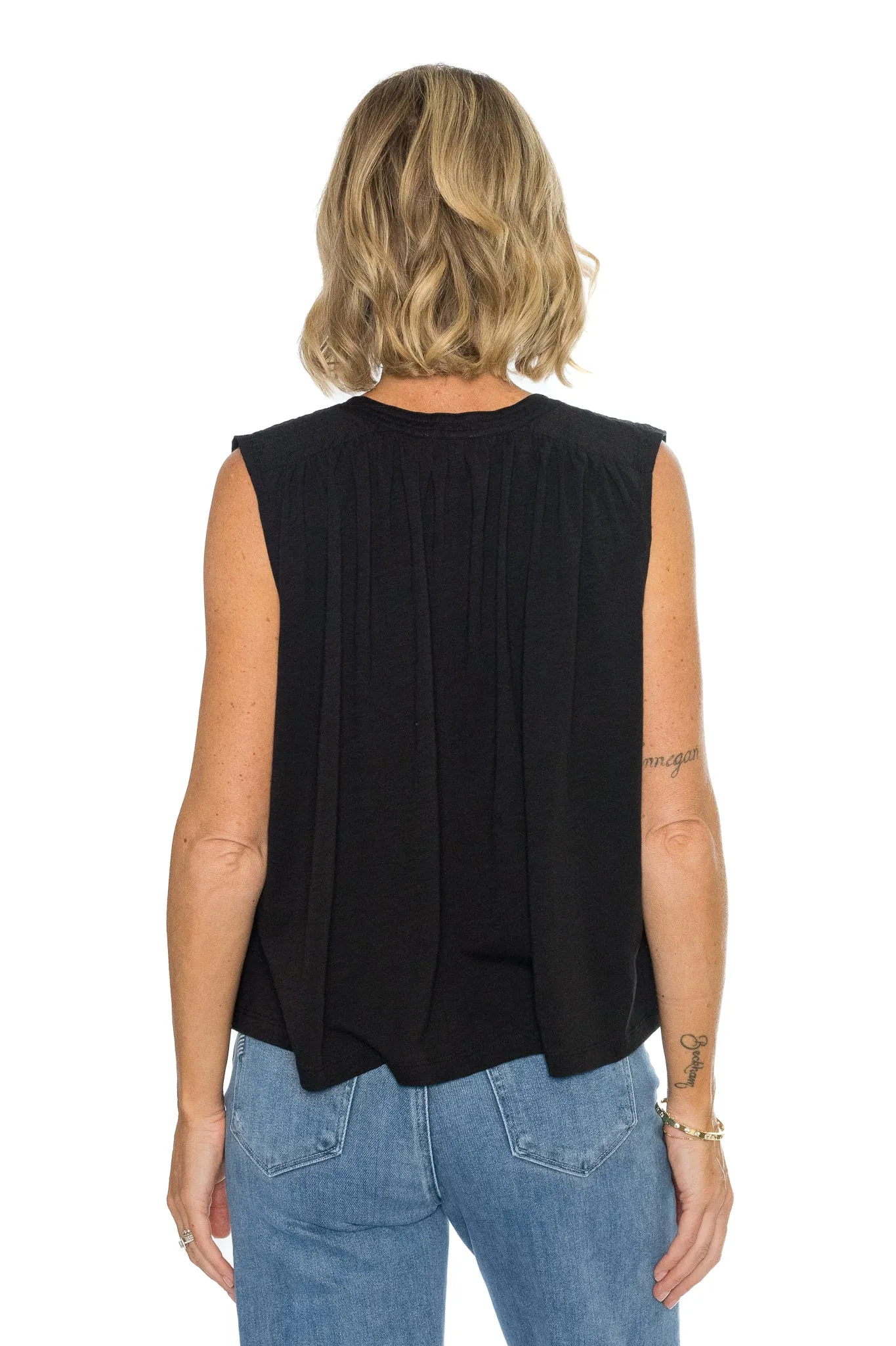 Via Tie Front Flowy Tank