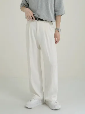 Zhou Pleated Seam Lines Trousers